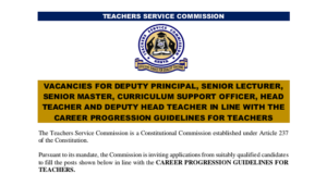 Confirmed: 15,200 Teachers To Be Promoted By TSC in January in Latest Promotion Adverts- See Requirements