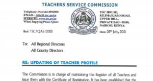 All Registered Teachers to Update Their Online Teacher Profiles