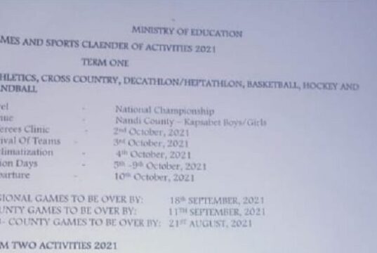Sports Back: MOE Releases Games and Sports Calendar of activities 2021