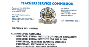 TSC Seals Teachers’ Hopes Foe Salary Increment For The Next Four Years