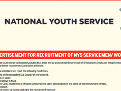 NYS Advertises Recruitment Of Service Men/ Women 2022 (Apply here)