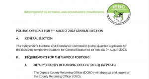IEBC Advertises 418000 General Election Jobs-Salaries and Application Procedure