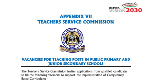 TSC Advertises 35,550 Teaching Vacancies-Apply Here