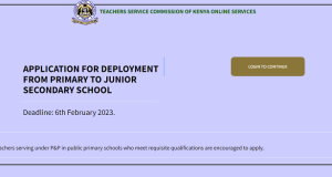 TSC Invites Primary School Teachers to Apply For Deployment to JSS-Apply Here